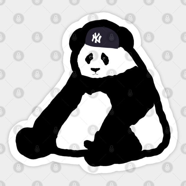 Yankee No Brim Panda Sticker by lodesignshop